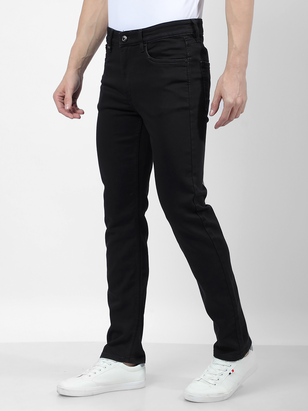 Numero Uno Men Faded Black Jeans